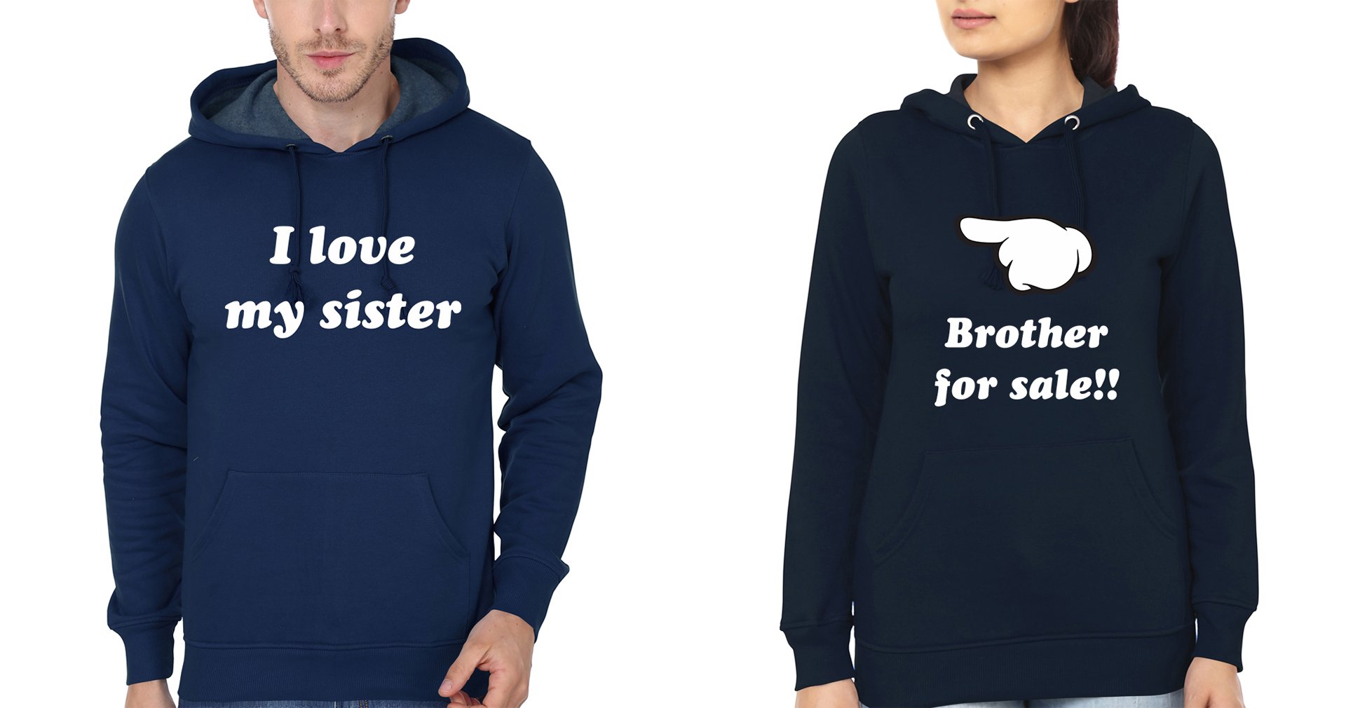 I Love My sister Brother for Sale Brother-Sister Hoodies-FunkyTees