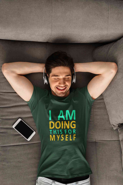 I Am Doing This For Myself Mens Half Sleeves T-shirt- FunkyTeesClub