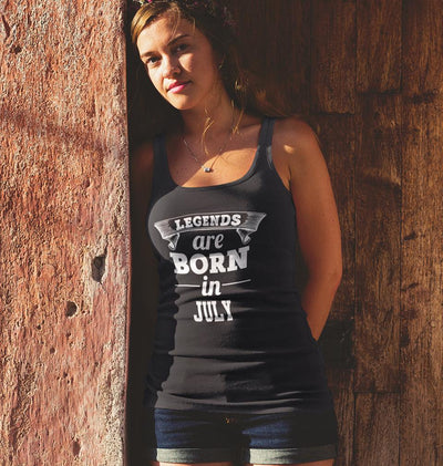 Legends are Born in July Women Tank Top-FunkyTeesClub