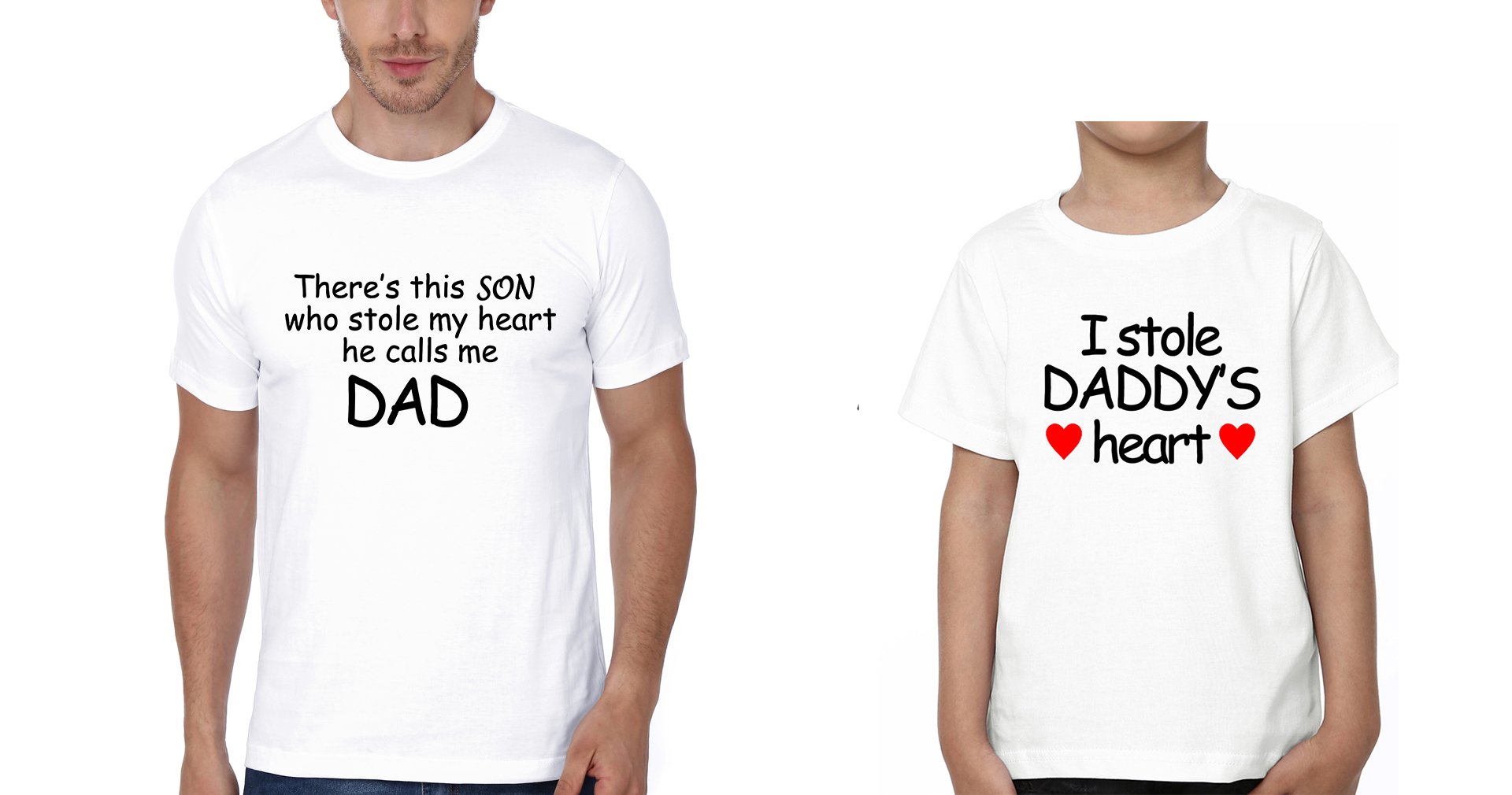 I Stole daddy's Heart Father and Son Matching T-Shirt- FunkyTeesClub