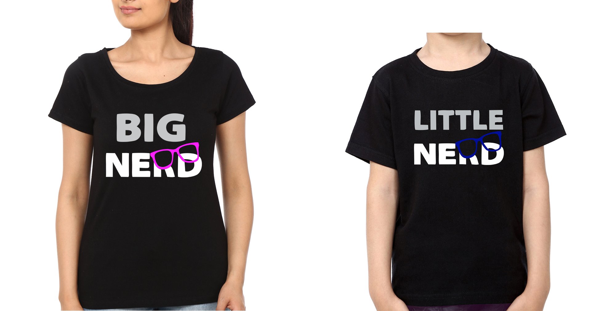 Big Nerd Little Nerd Mother and Son Matching T-Shirt- FunkyTeesClub