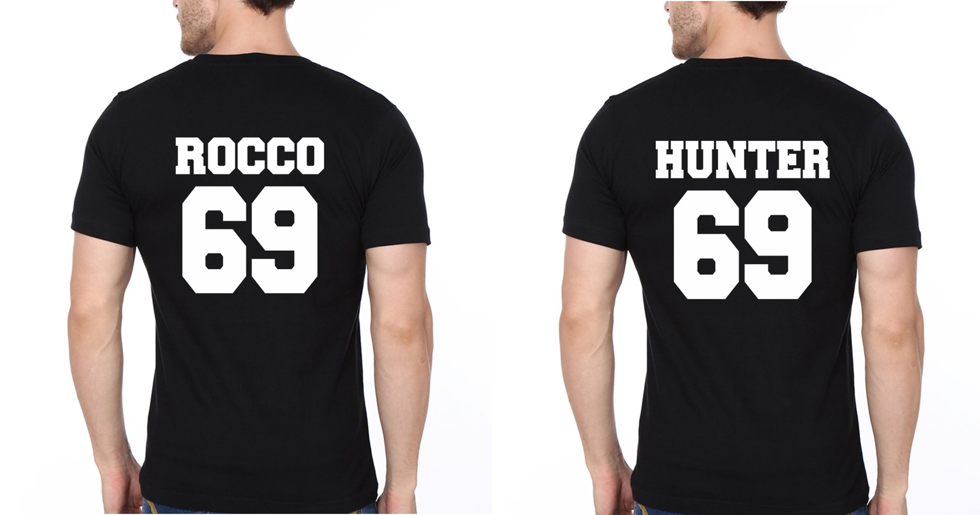 Rocco Hunter BFF Half Sleeves T-Shirts-FunkyTees