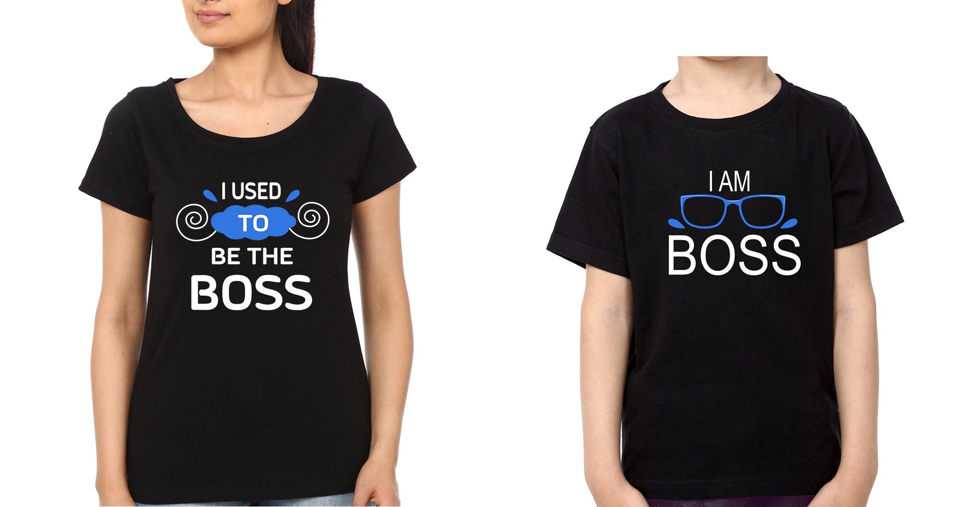 I Used To Be Boss & I Am Boss Mother and Son Matching T-Shirt- FunkyTeesClub