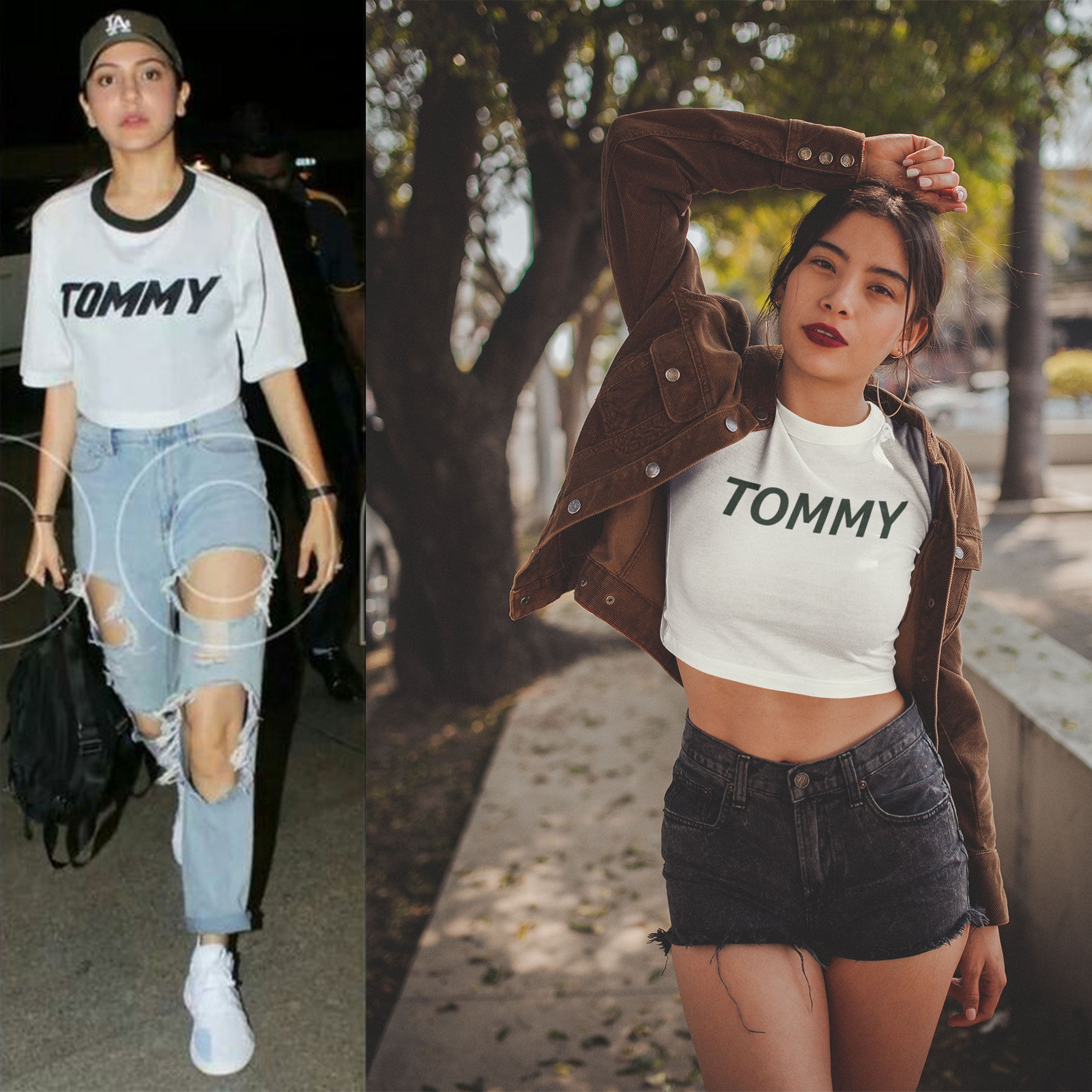 Tommy Anushka Sharma Celebrity Crop Top- FunkyTeesClub
