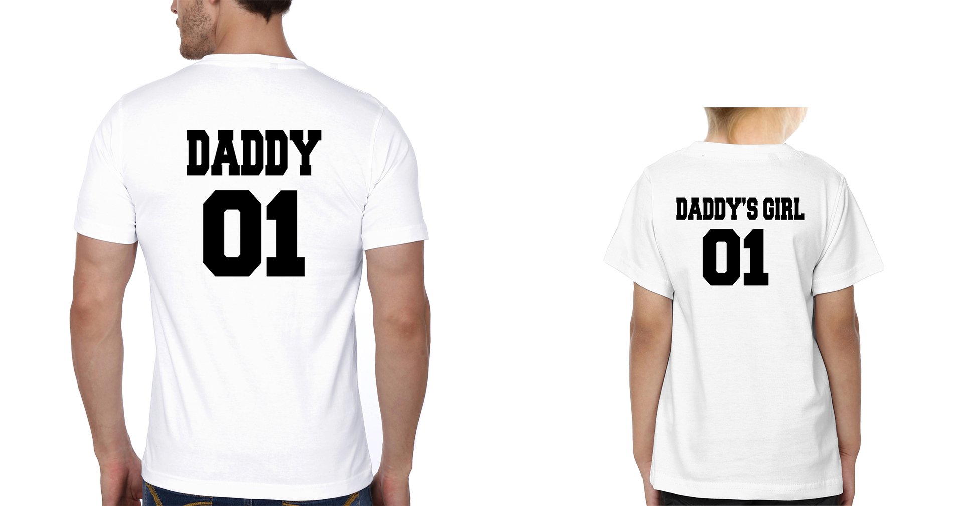 Daddy 01 Daddy's girl 01 Father and Daughter Matching T-Shirt- FunkyTeesClub