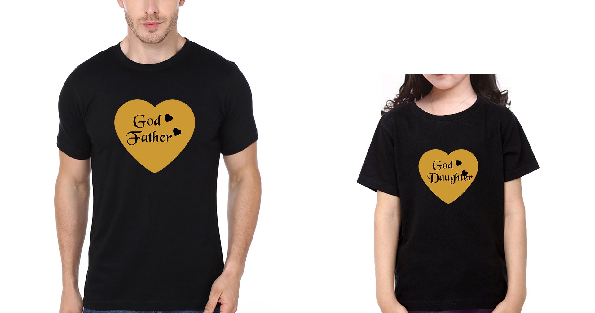 God Father God Daughter Father and Daughter Matching T-Shirt- FunkyTeesClub