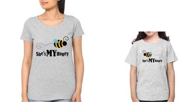 She Is My Honey Mother and Daughter Matching T-Shirt- FunkyTeesClub