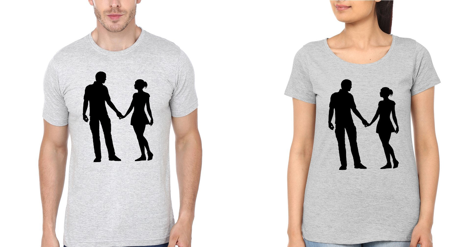 Couple Half Sleeves T-Shirts -FunkyTees