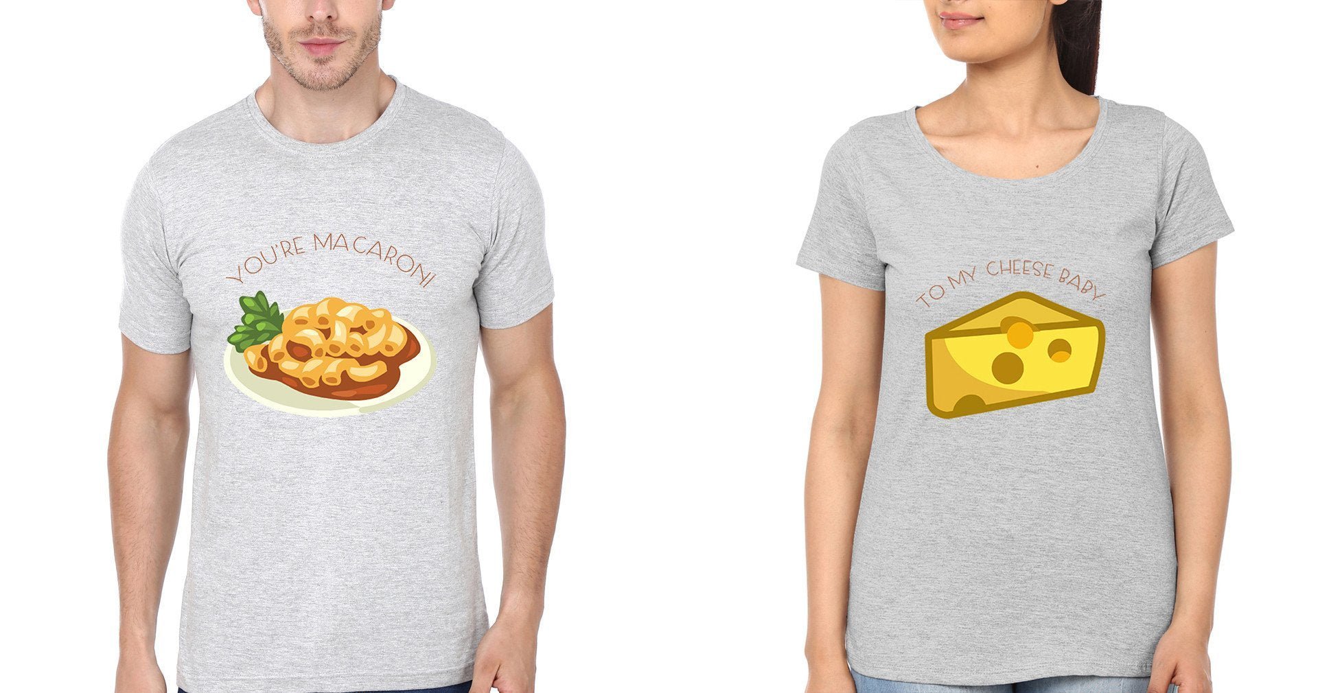 FunkyTees Cheese Macraoni BFF Half Sleeve T Shirt