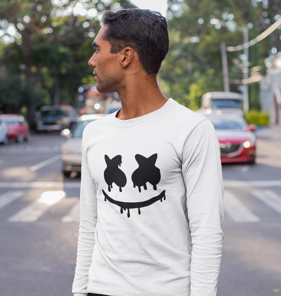 Marshmello Full Sleeves T-Shirt For Men-FunkyTeesClub