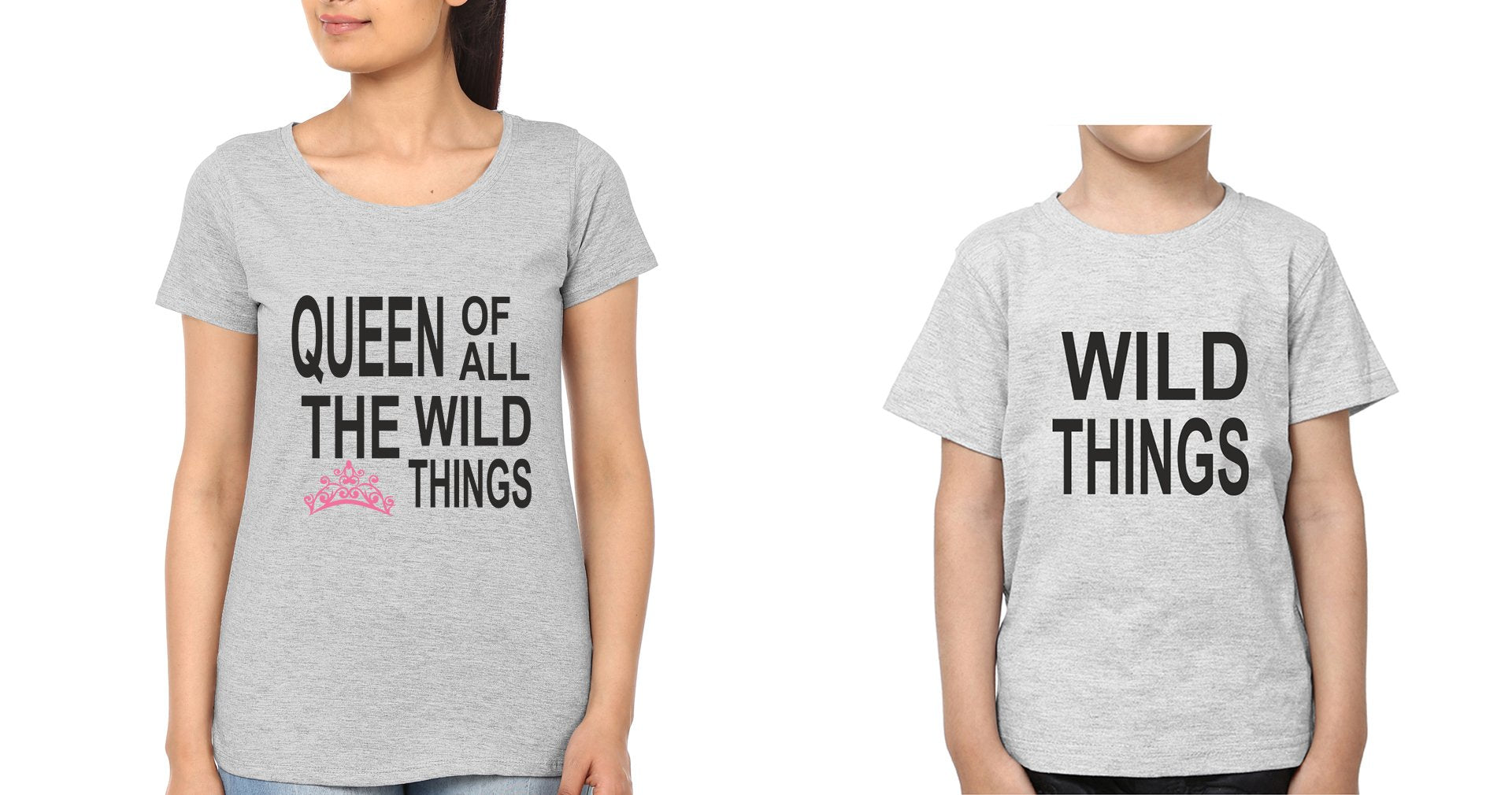 Queen Of All The Wild Things Wild Things Mother and Son Matching T-Shirt- FunkyTeesClub