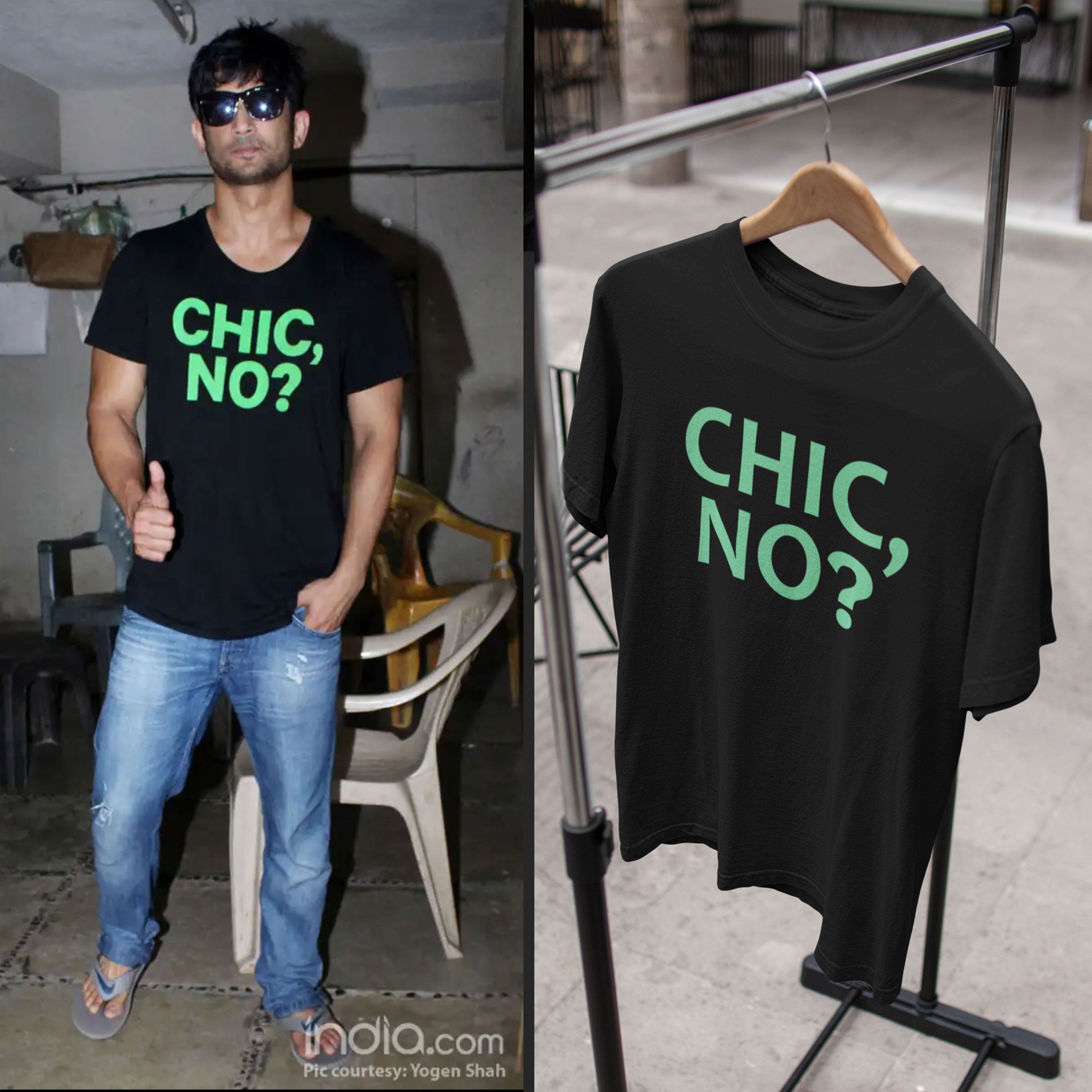 Chic No Shushant Singh Rajput Celebrity T-shirt- FunkyTeesClub