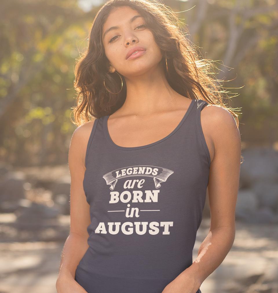 Legends are Born in August Women Tank Top-FunkyTeesClub
