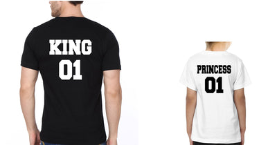 King 01 Princess 01 Father and Daughter Matching T-Shirt- FunkyTeesClub