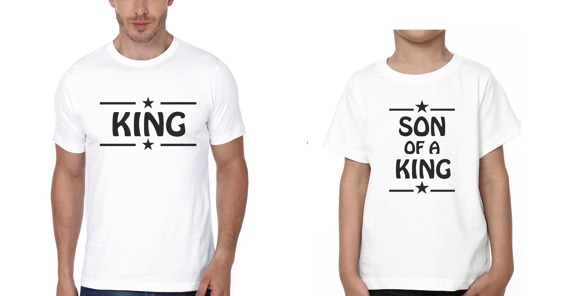 King Son Of King Father and Son Matching T-Shirt- FunkyTeesClub