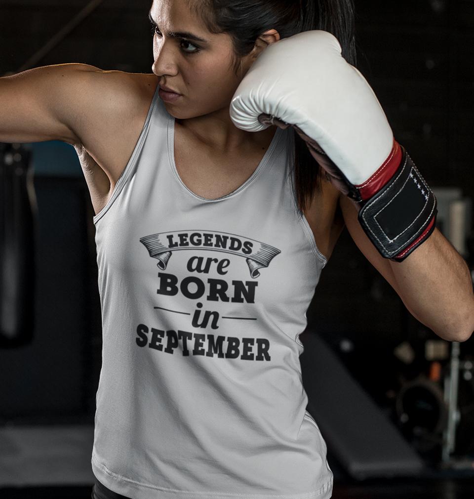 Legends are born in september Women Tank Top-FunkyTeesClub