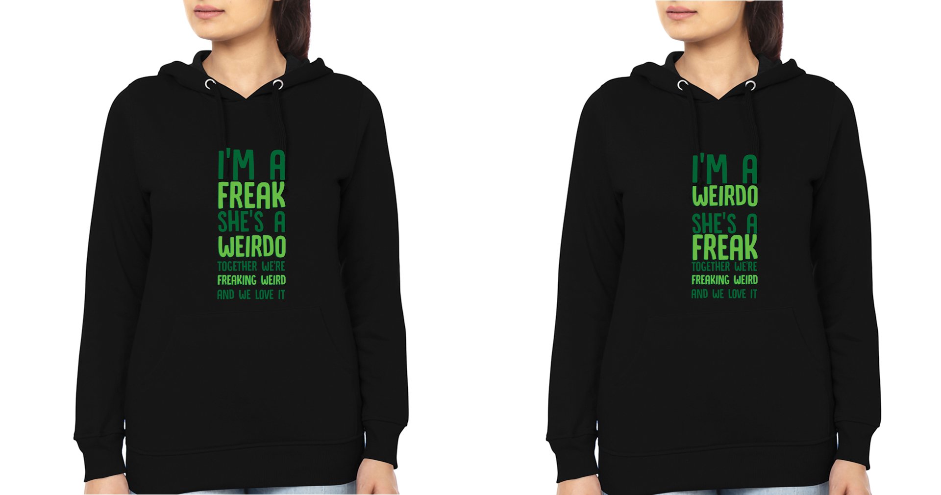Freaking weird Sister Sister Hoodies-FunkyTees
