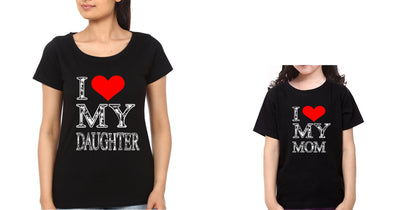 I Love My Daughter I Love My Mom Mother and Daughter Matching T-Shirt- FunkyTeesClub