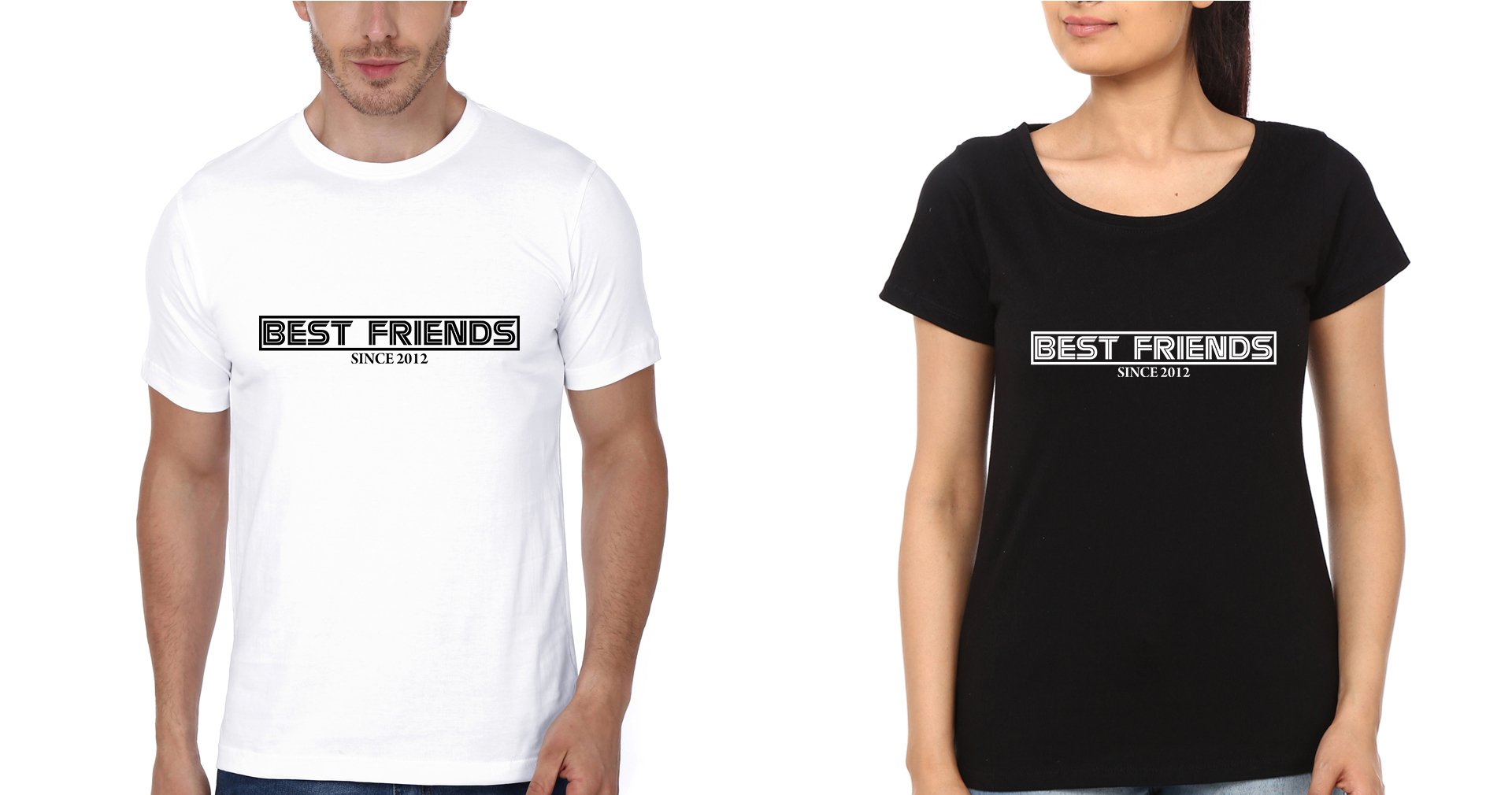 Friends Since BFF Half Sleeves T-Shirts-FunkyTees