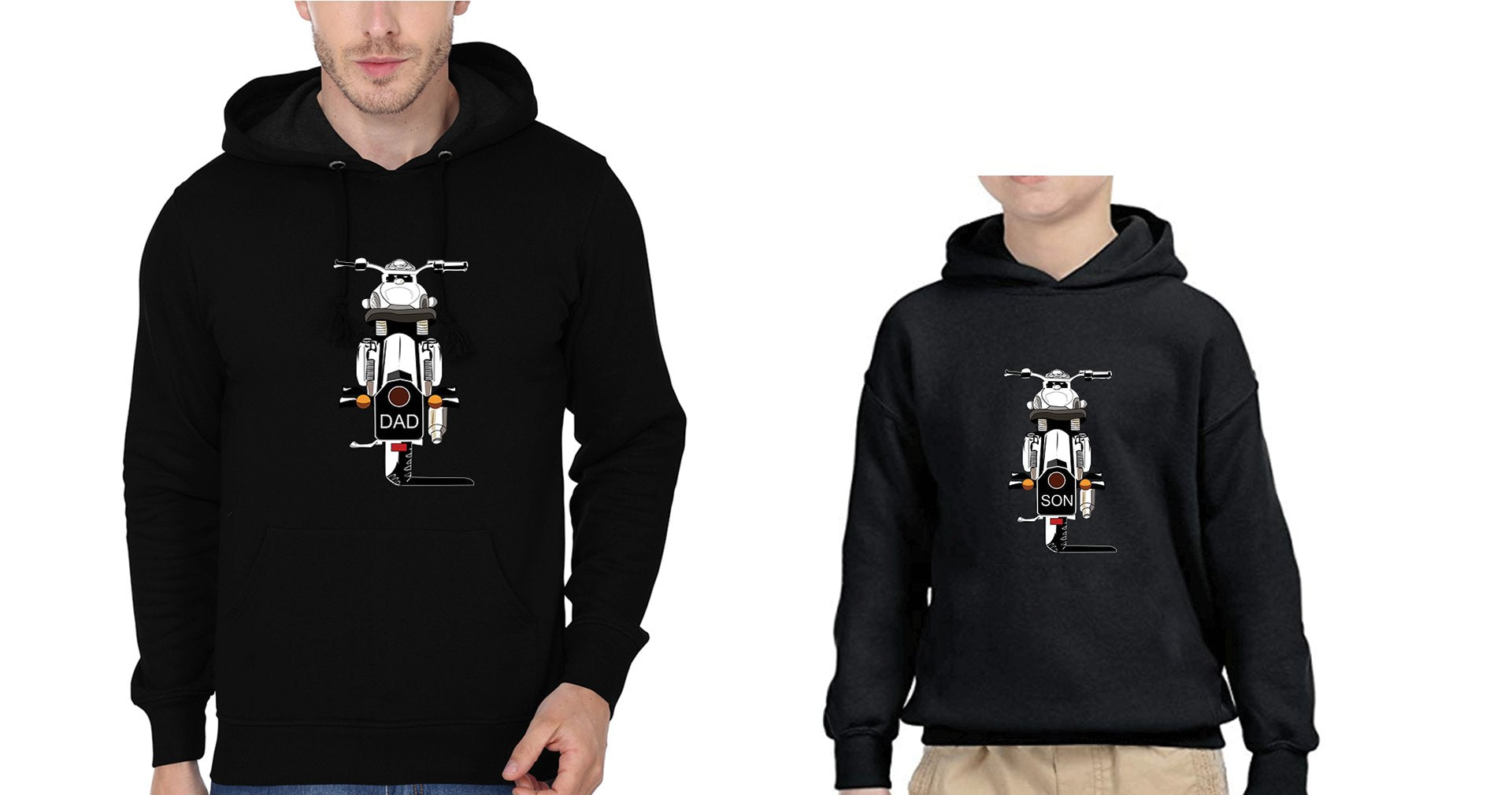Dad Son Bullet Father and Son Matching Hoodies- FunkyTeesClub