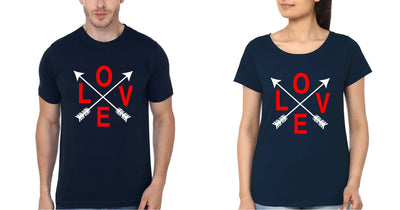 Love Couple Half Sleeves T-Shirts -FunkyTees