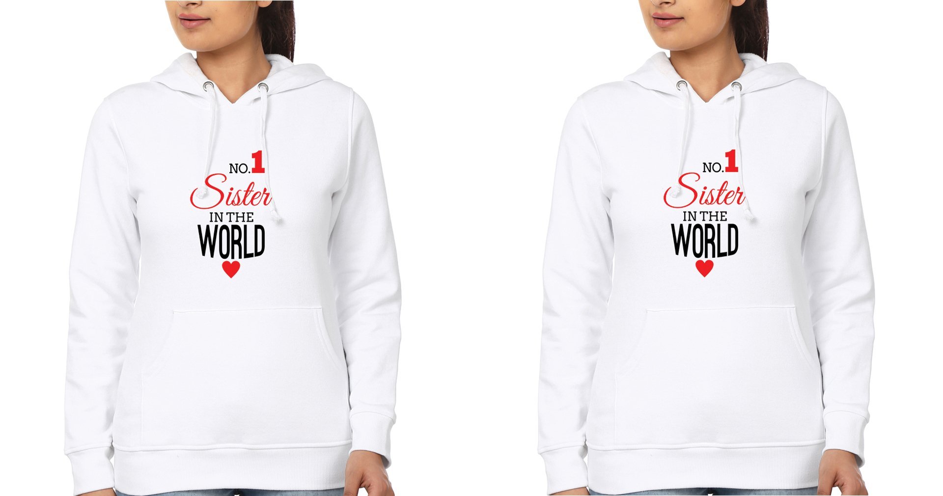 No. 1 Sister Sister Hoodies-FunkyTees