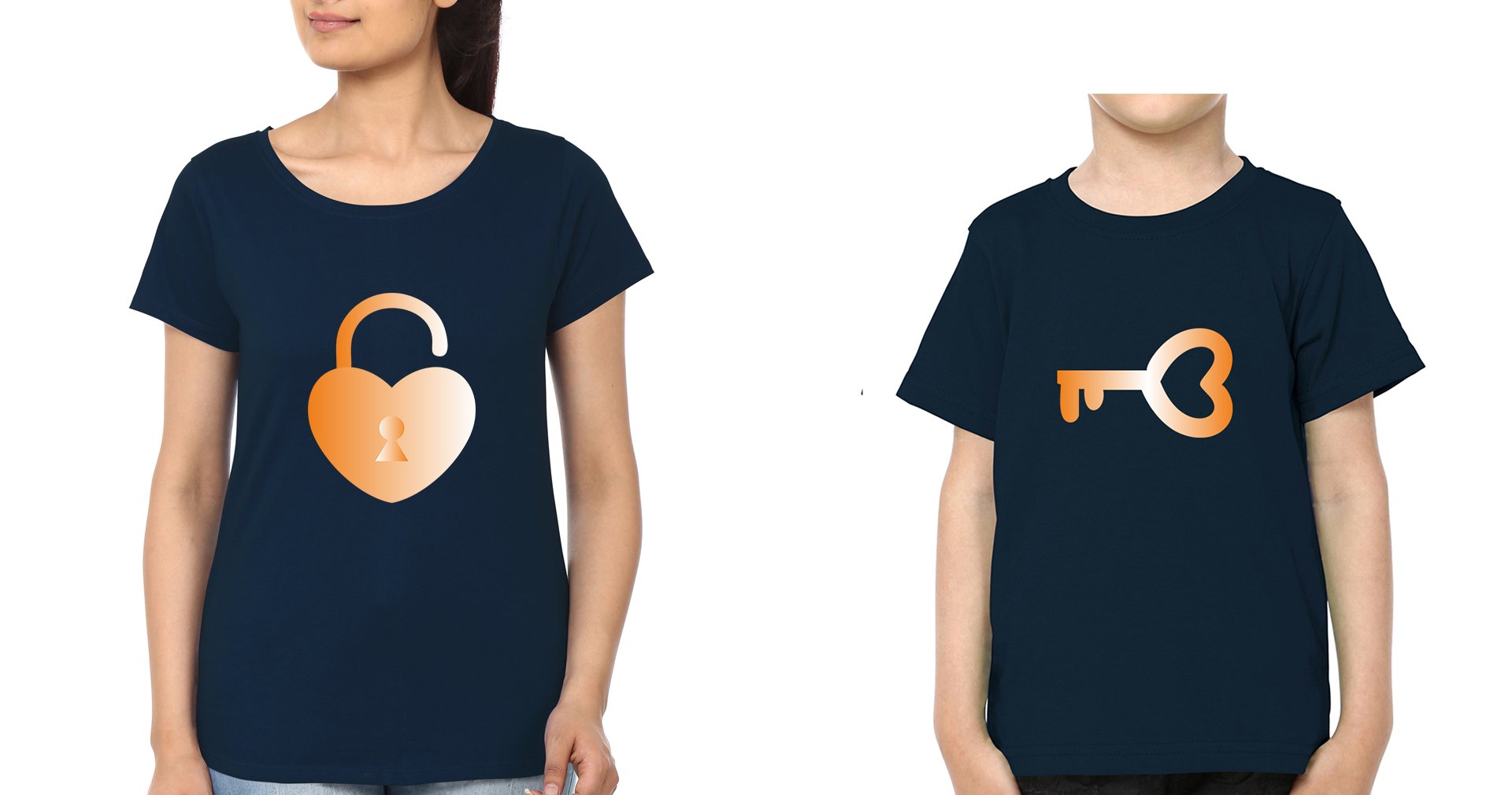 Lock Key Mother and Son Matching T-Shirt- FunkyTeesClub
