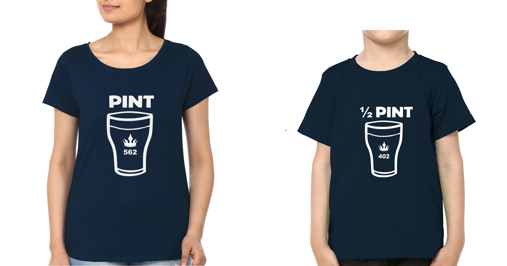Pint  Half pint Mother and Son Matching T-Shirt- FunkyTeesClub