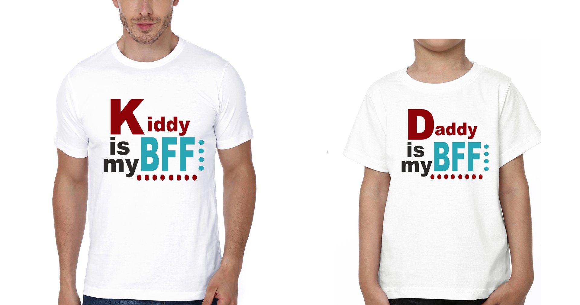 Daddy Is My Bff Kiddy Is My Bff Father and Son Matching T-Shirt- FunkyTeesClub