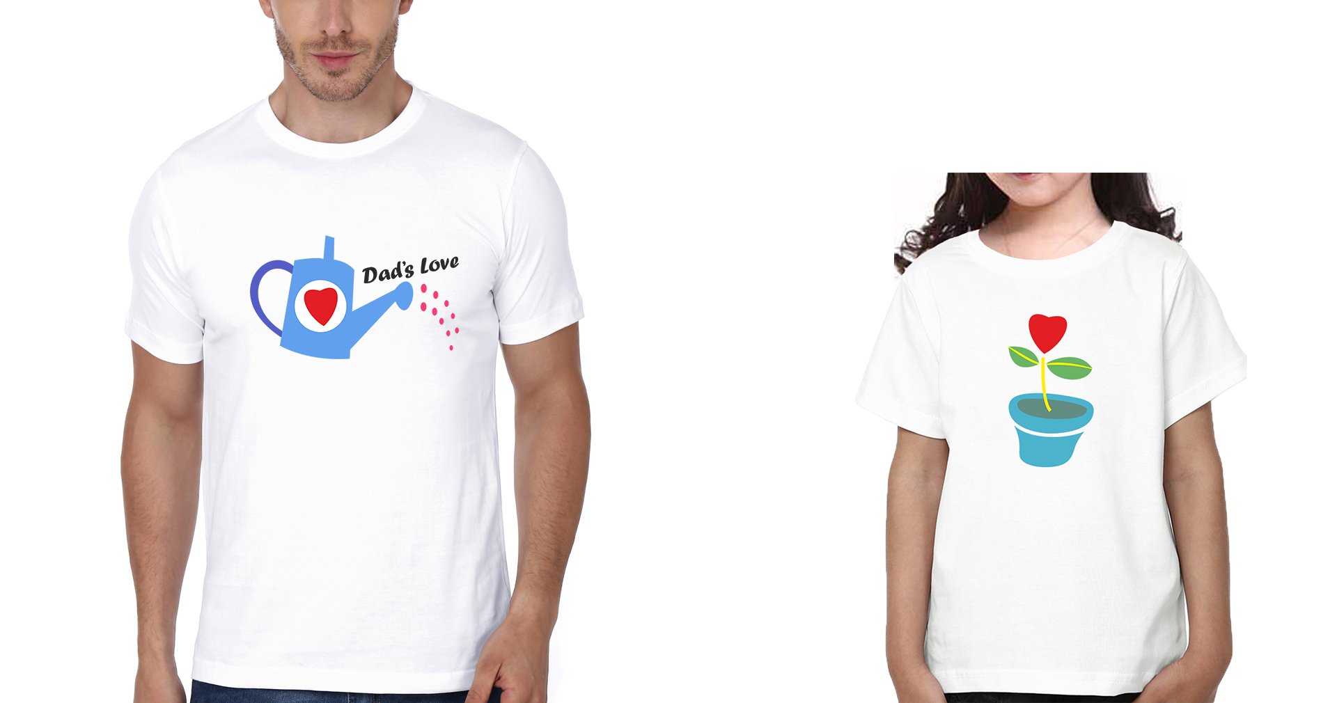 Dad's love Father and Daughter Matching T-Shirt- FunkyTeesClub