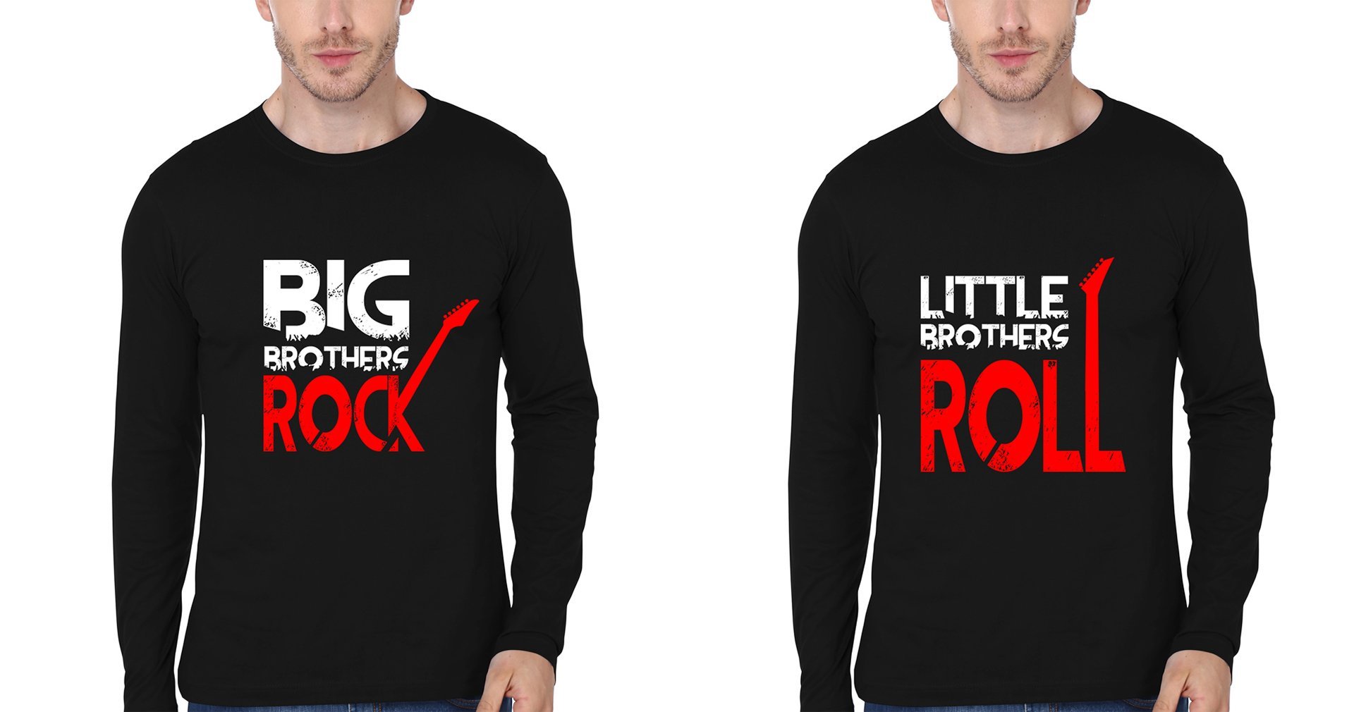 Rock n Roll  Brother-Brother Full Sleeves T-Shirts -FunkyTees