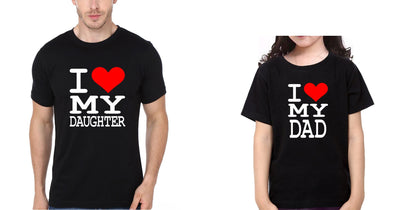 I Love My Dad I Love My Daughter Father and Daughter Matching T-Shirt- FunkyTeesClub