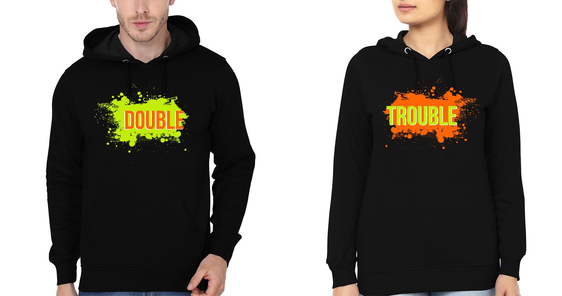 Doble Trouble BFF Hoodies-FunkyTees