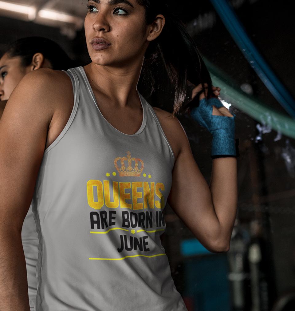 Queens Are Born In June Women Tank Top-FunkyTeesClub