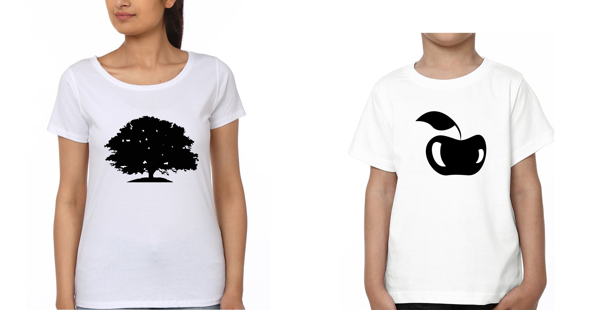 Tree Apple Mother and Son Matching T-Shirt- FunkyTeesClub