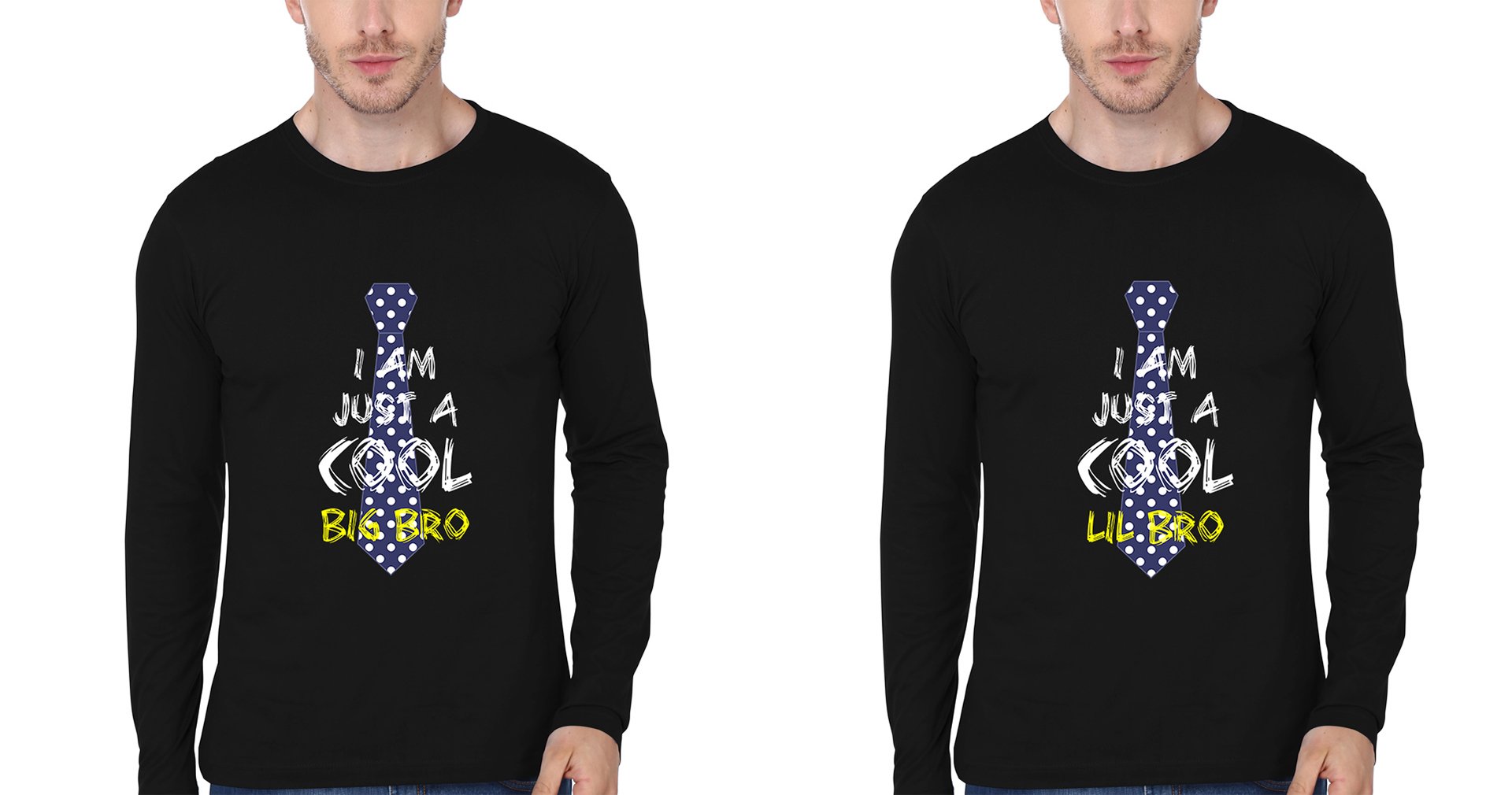 Cool Bro Brother-Brother Full Sleeves T-Shirts -FunkyTees