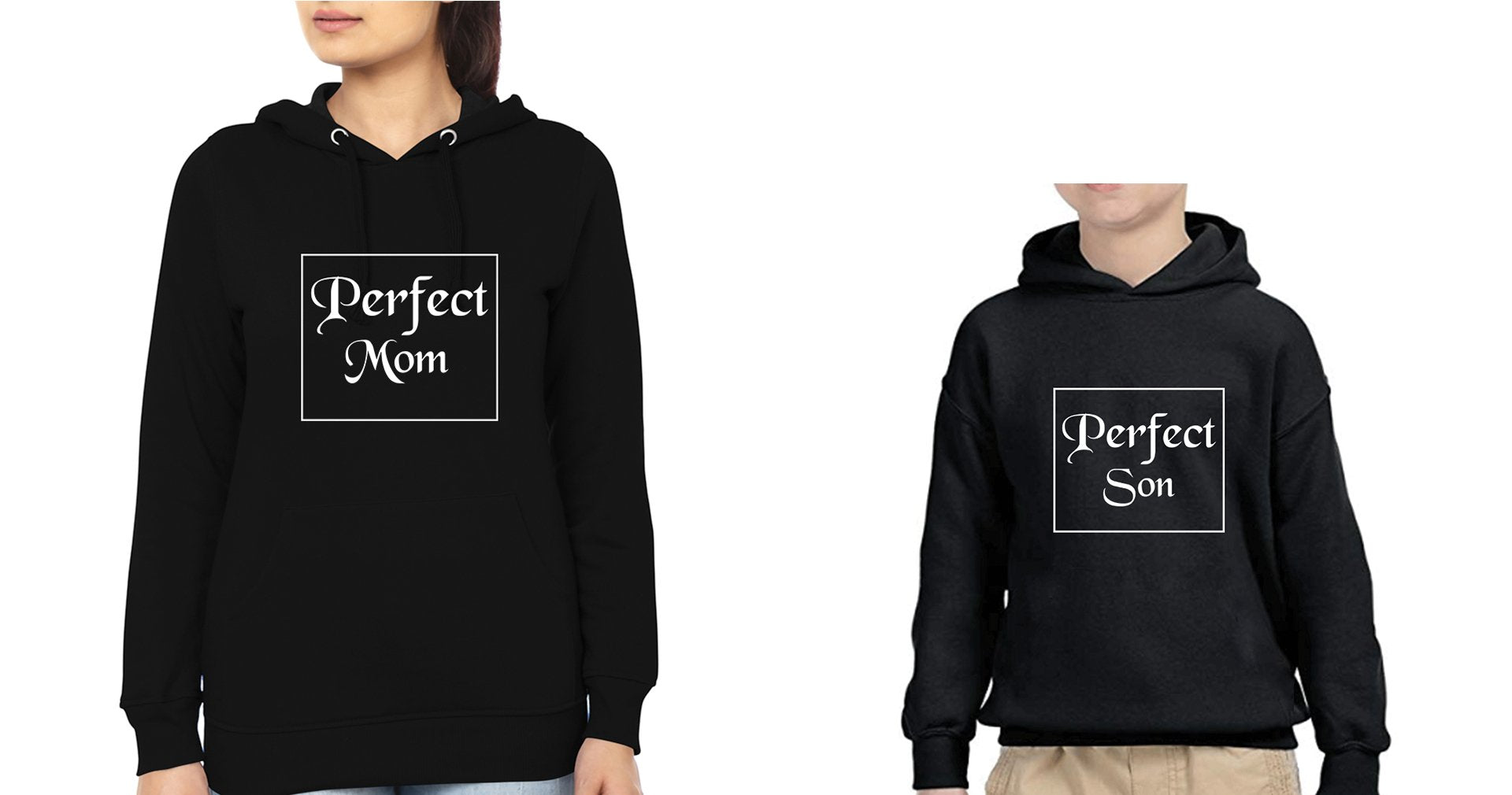 Perfect Mom Perfect Son Mother and Son Matching Hoodies- FunkyTeesClub