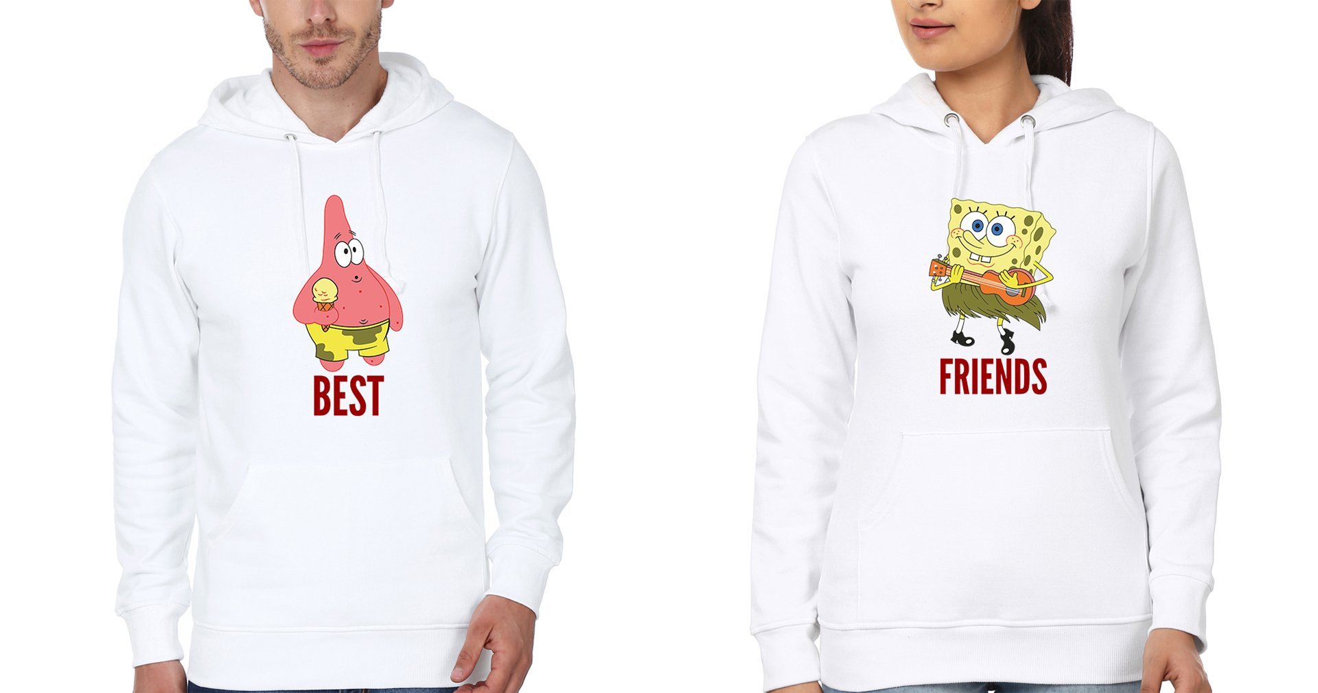Patrick Sponge BFF Hoodies-FunkyTees