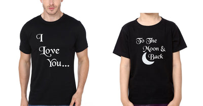 I Love You To The Moon &  Back Father and Son Matching T-Shirt- FunkyTeesClub