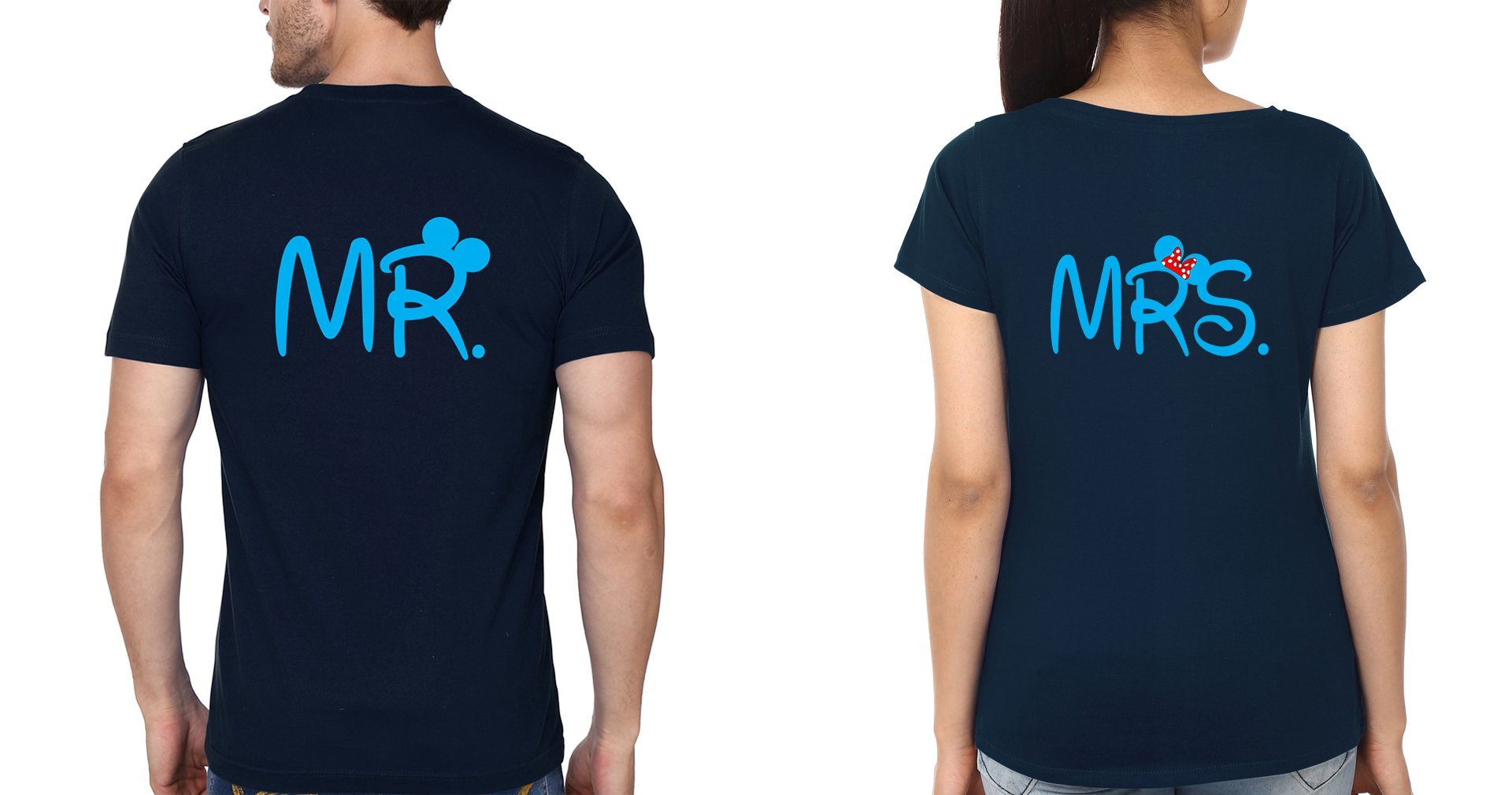 Mr. & Mrs Couple Half Sleeves T-Shirts -FunkyTees