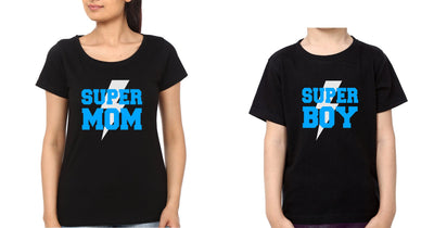 SuperMom SuperBoy Mother and Son Matching T-Shirt- FunkyTeesClub