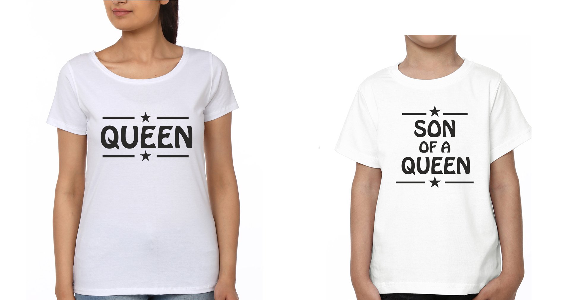 Queen Son of a queen Mother and Son Matching T-Shirt- FunkyTeesClub