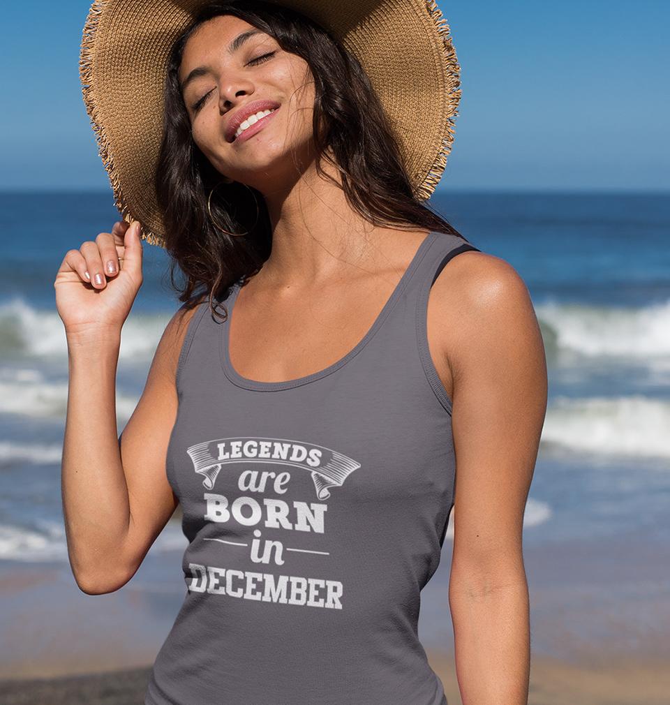Legends are Born in December Women Tank Top-FunkyTeesClub