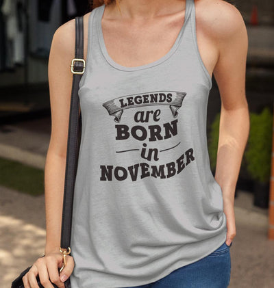 Legends are Born in November Women Tank Top-FunkyTeesClub