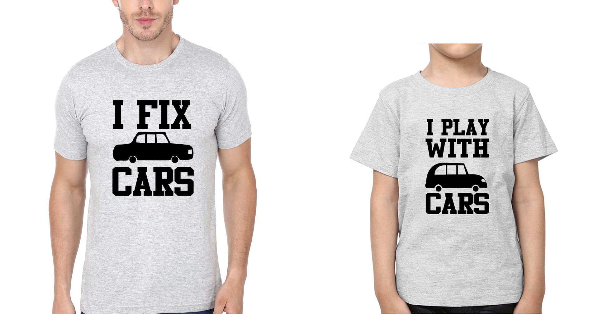 I Fix Car I Play With Car Father and Son Matching T-Shirt- FunkyTeesClub