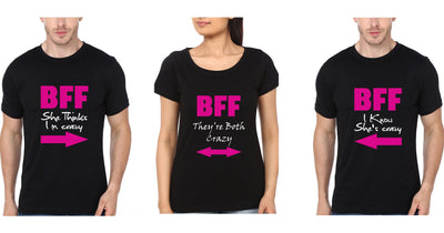 Crazy BFF Half Sleeves T-Shirts-FunkyTees
