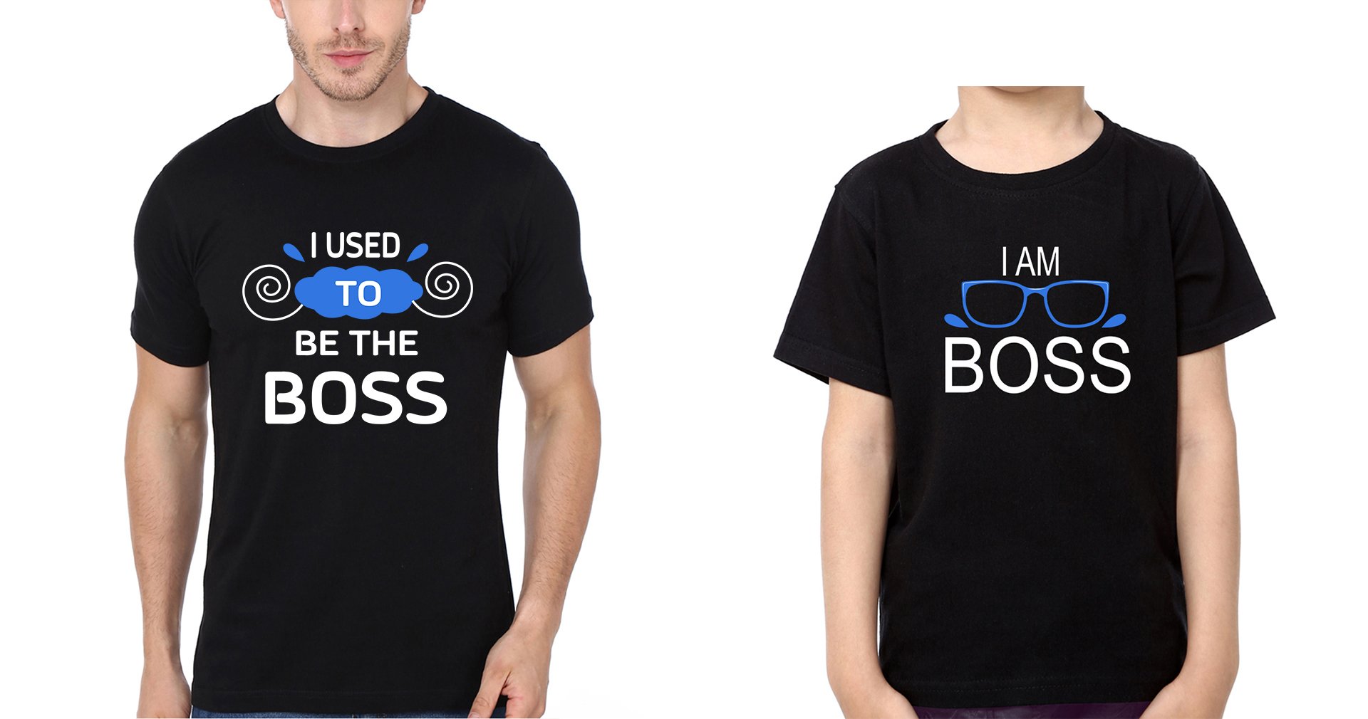 I Used To Be Boss & I Am Boss Father and Son Matching T-Shirt- FunkyTeesClub