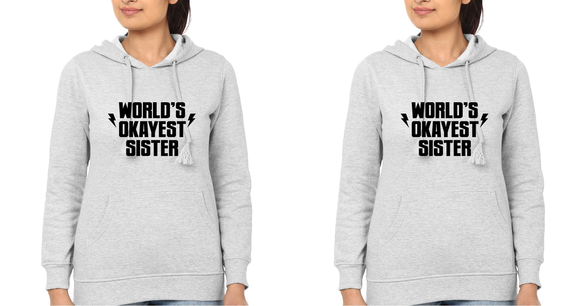 Okayest Sister Sister Hoodies-FunkyTees