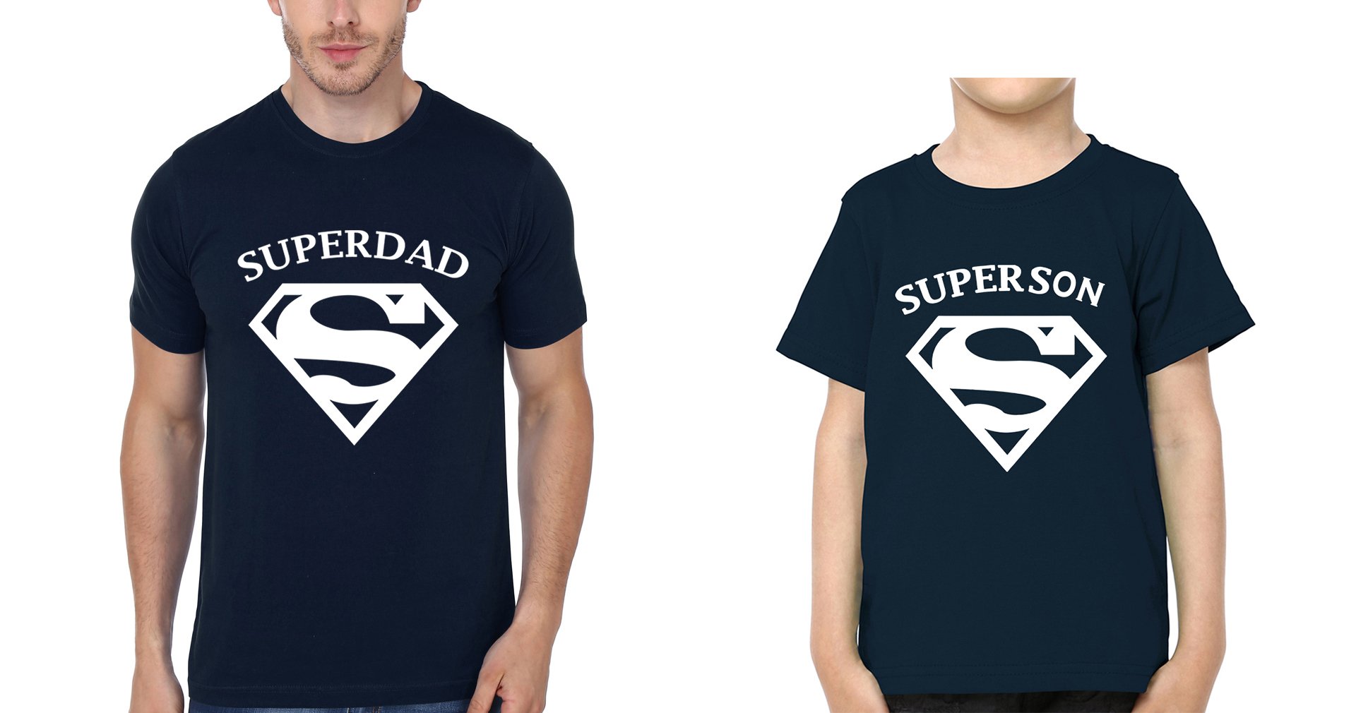 Super Dad Super Son Father and Son Matching T-Shirt- FunkyTeesClub