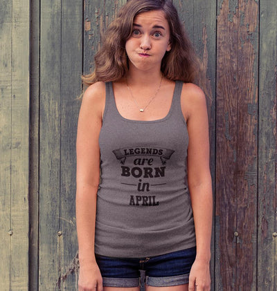 Legends are Born in April Women Tank Top-FunkyTeesClub